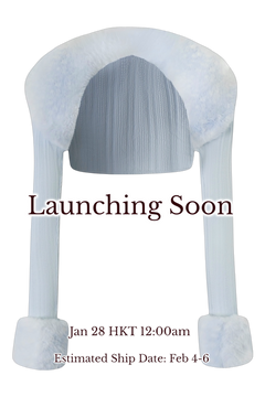 My True Form Fawn Fur Bolero Cardigan (Snow Blue)