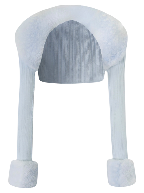 My True Form Fawn Fur Bolero Cardigan (Snow Blue)