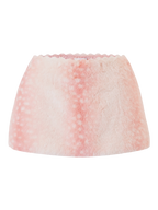 My True Form Fawn Mid-Rise Fur Lace Skirt (Pink)