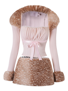 My True Form Fawn Set (Fur Bolero + Skirt Set)