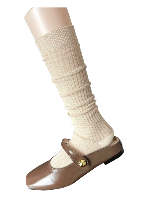 Reguler Calf High Socks (Beige)