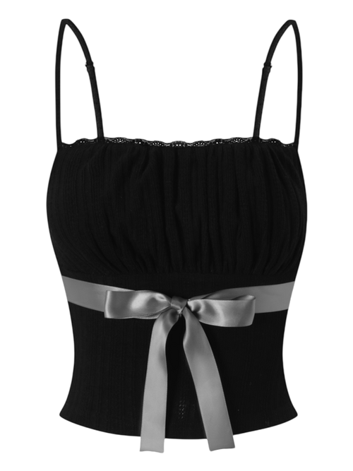 My True Form Cotton Cami Top (Black)