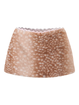 My True Form Fawn Mid-Rise Fur Lace Skirt