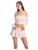 Pilate Princess Ruched Tube Top（Rose Pink）