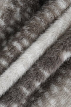 My True Form Fawn Mid-Rise Fur Lace Skirt (Black)