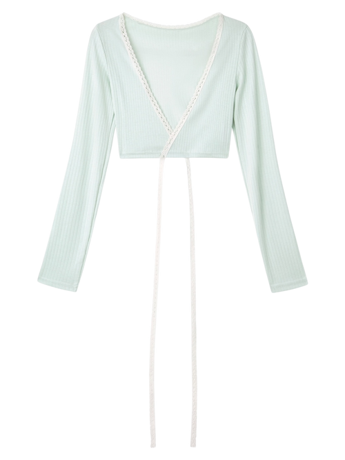 Ballerina Bliss Wrap Cardigan (Minty Green)