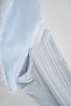 My True Form Fawn Fur Bolero Cardigan (Snow Blue)