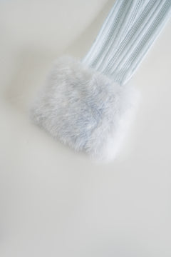 My True Form Fawn Fur Bolero Cardigan (Snow Blue)