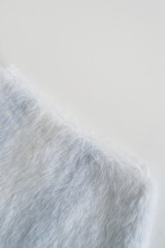 My True Form Fawn Mid-Rise Fur Lace Skirt (Snow Blue)