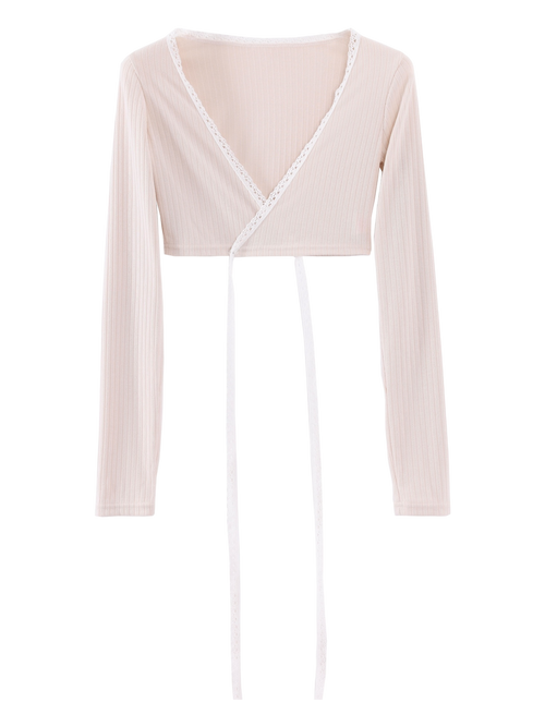 Ballerina Bliss Wrap Cardigan (Beige)