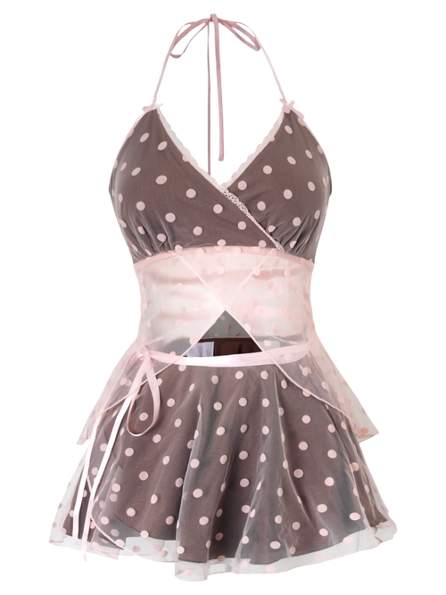 Maison Polka Babydoll Wrap Set